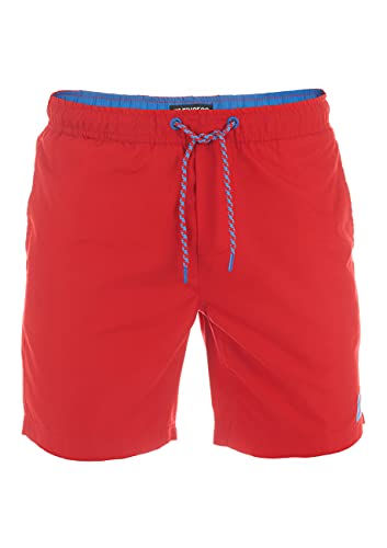 riverso Badehose Herren lang Badeshorts RIVDavid Regular Fit Schwimmhose Elastischer Bund Rot L, Größe:L, Farbe:Middle Red (15300) von riverso