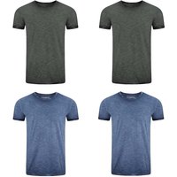 riverso Herren Basic T-Shirt RIVMatteo Regular Fit 4er Pack von riverso