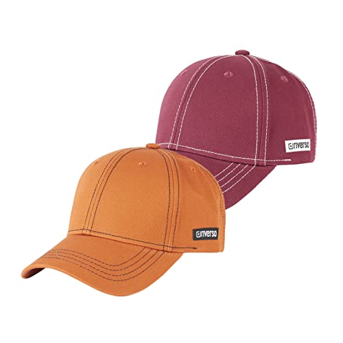 riverso Herren Cap RIVNoel 2er Pack Baseballcap Snapback Kappe Sport Verstellbare Outdoor Mütze Basic Einfarbig 100% Baumwolle Einheitsgröße Braun Rot, Größe:One Size, Farbe:Farbmix 8 riverso Herren Cap RIVNoel 2er Pack Baseballcap Snapback Kappe Sport Verstellbare Outdoor Mütze Basic Einfarbig 100% Baumwolle Einheitsgröße Braun Rot, Größe:One Size, Farbe:Farbmix 8 von riverso