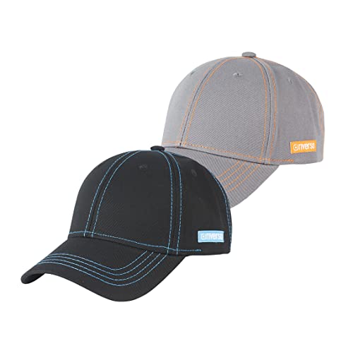 riverso Herren Cap RIVNoel 2er Pack Baseballcap Snapback Kappe Sport Verstellbare Outdoor Mütze Basic Einfarbig 100% Baumwolle Einheitsgröße Schwarz Grau, Größe:One Size, Farbe:Farbmix 15 riverso Herren Cap RIVNoel 2er Pack Baseballcap Snapback Kappe Sport Verstellbare Outdoor Mütze Basic Einfarbig 100% Baumwolle Einheitsgröße Schwarz Grau, Größe:One Size, Farbe:Farbmix 15 von riverso