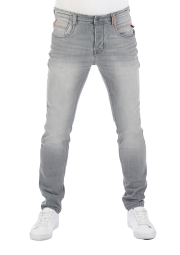 riverso Herren Jeans Hose RIVCaspar Slim Fit Jeanshose Used Look Baumwolle Denim Stretch Grau w33, Farbe:Grey Denim (G104), Länge:L36, Weite:33W von riverso