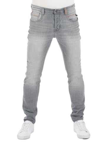 riverso Herren Jeans Hose RIVCaspar Slim Fit Jeanshose Used Look Baumwolle Denim Stretch Grau w30, Farbe:Grey Denim (G104), Länge:L30, Weite:30W von riverso