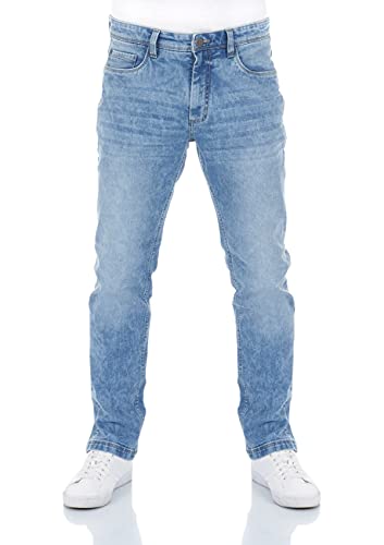 riverso Herren Jeans Hose RIVChris Straight Fit Jeanshose Baumwolle Denim Stretch Blau w32, Farbe:Light Blue Denim (19200), Größe:32W/32L von riverso