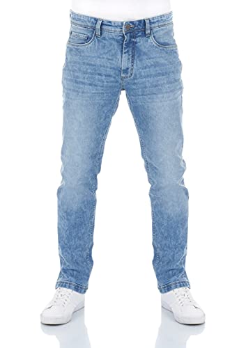 riverso Herren Jeans Hose RIVChris Straight Fit Jeanshose Baumwolle Denim Stretch Blau w33, Farbe:Light Blue Denim (19200), Größe:33W/34L von riverso