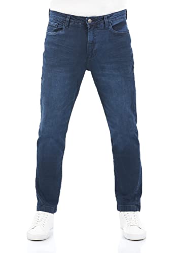 riverso Jeans Herren Stretch lang Straight Fit RIVChris Jeanshose Hose Blau w34, Farbe:Dark Blue Denim (D233), Größe:34W / 34L von riverso