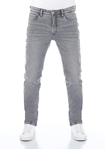 riverso Jeans Herren Stretch lang Straight Fit RIVChris Jeanshose Hose Grau w31, Farbe:Grey Denim (23000), Größe:31W/32L von riverso