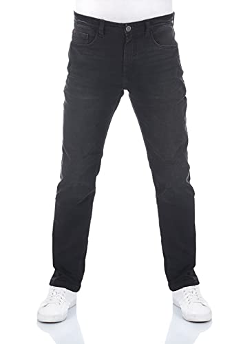 riverso Herren Jeans Hose RIVChris Straight Fit Jeanshose Baumwolle Denim Stretch Schwarz w36, Farbe:Black Denim (24000), Größe:36W/36L von riverso