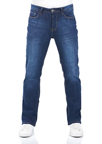 riverso Jeans Herren Stretch Bootcut RIVFalko Jeanshose Hose Denim Blau w33, Farbe:Dark Blue Denim (D212), Größe:33W / 32L von riverso
