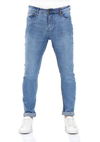 riverso Herren Jeans Hose RIVToni Tapered Fit Jeanshose Baumwolle Denim Stretch Blau w29 w30 w31 w32 w33 w34 w36 w38 w40, Farbe:Middle Blue Denim (M236), Größe:30W / 30L von riverso