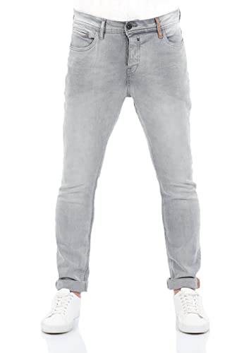 riverso Herren Jeans Hose RIVToni Tapered Fit Jeanshose Baumwolle Denim Stretch Grau w29 w30 w31 w32 w33 w34 w36 w38 w40, Farbe:Grey Denim (G113), Größe:30W / 30L von riverso