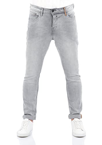 riverso Jeans Herren Stretch Tapered Fit RIVToni Jeanshose Hose Denim, Farbe:Grey Denim (G113), Größe:38W / 34L von riverso
