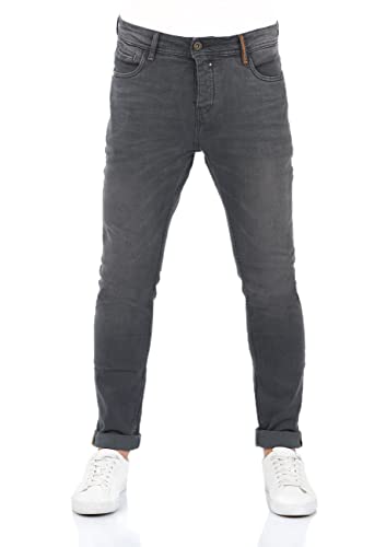 riverso Herren Jeans Hose RIVToni Tapered Fit Jeanshose Baumwolle Denim Stretch Grau w29 w30 w31 w32 w33 w34 w36 w38 w40, Farbe:Grey Denim (G121), Größe:30W / 30L von riverso