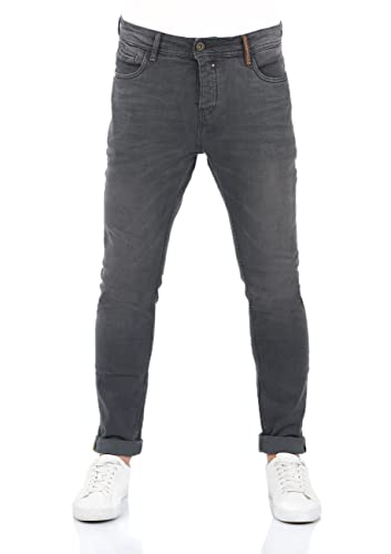 riverso Jeans Herren Stretch Tapered Fit RIVToni Jeanshose Hose Denim, Farbe:Grey Denim (G121), Größe:33W / 34L von riverso