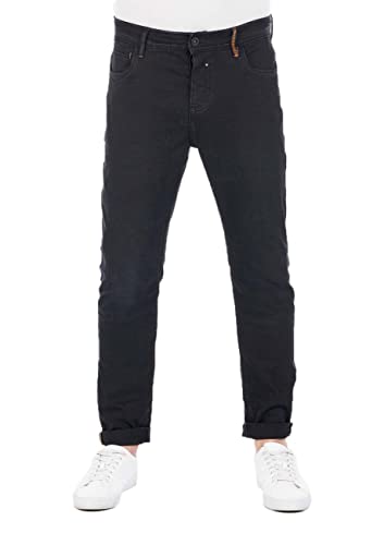 riverso Jeans Herren Stretch Tapered Fit RIVToni Jeanshose Hose Denim, Farbe:Black Denim (B122), Größe:34W / 32L von riverso