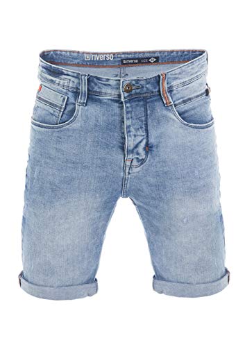 riverso Herren Jeans Shorts RIVTom Kurze Hose Regular Fit Denim Short 99% Baumwolle Bermuda Grau Hellblau Blau w32, Größe:W 32, Farbe:Light Blue Denim (L139) von riverso