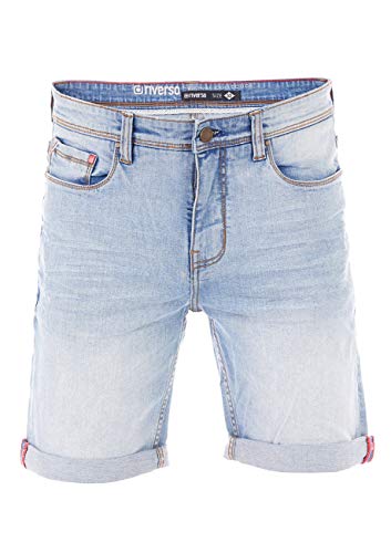 riverso Herren Jeans Shorts RIVUdo Kurze Hose Regular Fit Denim Stretch Short Baumwolle Bermuda Sommer Blau w30, Größe:W 30, Farbe:Light Blue Denim Stretch (L139) von riverso