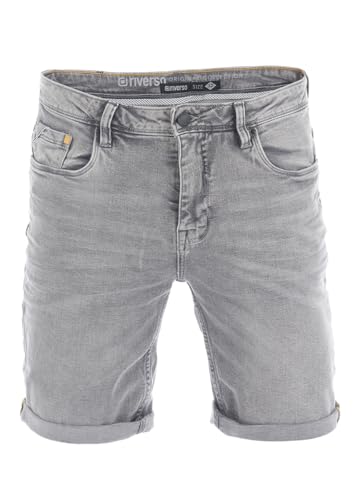 riverso Jeans Shorts Herren Stretch Kurz Regular Fit RIVUdo Kurze Hosen Bermuda Shorts Sommer Denim Einfarbig, Größe:W 32, Farbe:Grey Denim Stretch (G104) von riverso