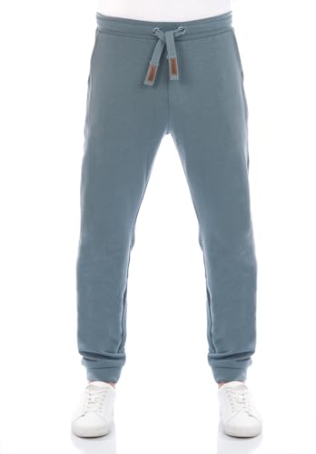 riverso Herren Jogginghose RIVKasper Hose Sporthose Trainingshose Jogger Freizeithose Sweathose Regular Taschen Baumwolle Lang Einfarbig Blau 3XL, Größe:3XL, Farbe:Turbid Blue von riverso