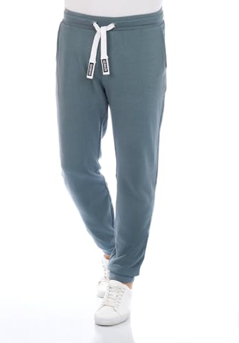 riverso Herren Jogginghose RIVLino Regular Fit Hose Taschen Sporthose Sweatpants Trainingshose Pants Basic Jogger Herrenhose Outdoorhose, Größe:L, Farbe:Turbid Blue von riverso