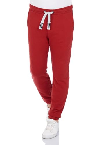 riverso Herren Jogginghose RIVLino Regular Fit Hose Taschen Sporthose Sweatpants Trainingshose Pants Basic Jogger Herrenhose Outdoorhose, Größe:L, Farbe:Rusty Ochre Red von riverso