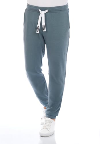 riverso Jogginghose Herren Baumwolle lang RIVLino Regular Fit Sweatpants Trainingshose Freizeithose Sporthose, Größe:XXL, Farbe:Turbid Blue von riverso