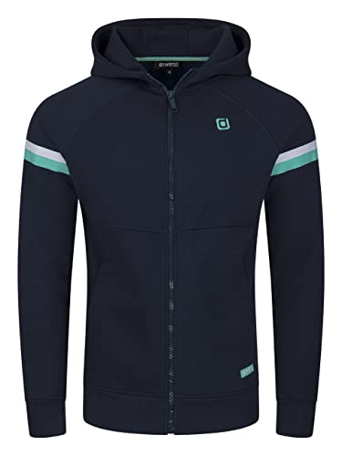 riverso Herren Kapuzenjacke RIVDanilo Hoodie Kapuzenpullover Reißverschluss Kapuze Hooded Jacke Baumwolle Blau 5XL, Größe:5XL, Farbe:Navy von riverso