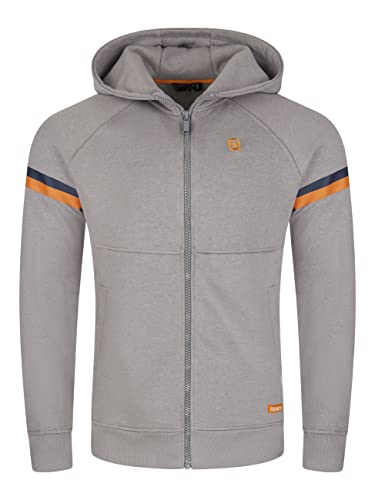 riverso Herren Kapuzenjacke RIVDanilo Hoodie Kapuzenpullover Reißverschluss Kapuze Hooded Jacke Baumwolle Grau 3XL, Größe:3XL, Farbe:Frost Grey von riverso