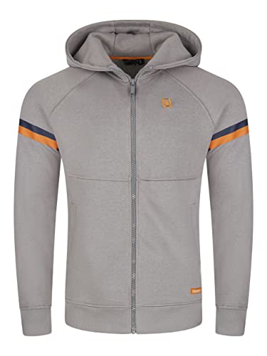 riverso Herren Kapuzenjacke RIVDanilo Hoodie Kapuzenpullover Reißverschluss Kapuze Hooded Jacke Baumwolle Grau S, Größe:S, Farbe:Frost Grey von riverso