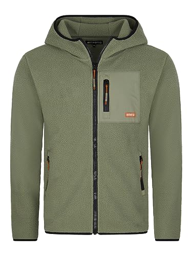 riverso Herren Kapuzenjacke RIVHenning Regular Fit Hoodie Jacke Reißverschluss Fleece Jacke Sweatjacke Kapuzenjacke Kapuze Fleecejacke Grün 3XL, Größe:3XL, Farbe:Ivy Olive von riverso