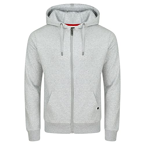 riverso Herren Kapuzenjacke RIVNils Sweatjacke Sweatshirt Kapuzenpullover Hoodie Kapuze Reißverschluss Basic Einfarbig Baumwolle Grau 3XL, Größe:3XL, Farbe:Grey Melange Standard 1 (23000) von riverso