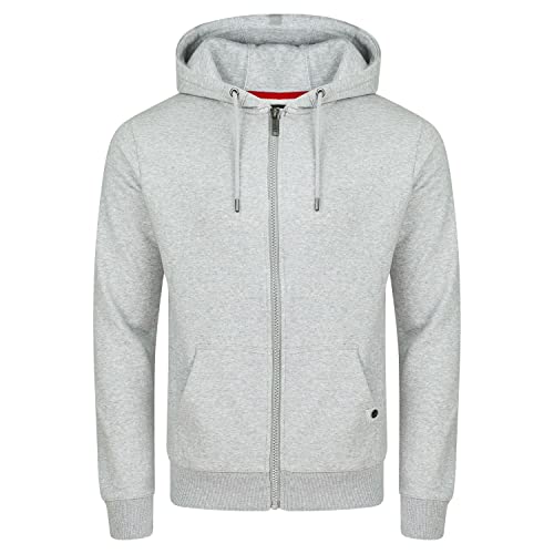 riverso Herren Kapuzenjacke RIVNils Sweatjacke Sweatshirt Kapuzenpullover Hoodie Kapuze Reißverschluss Basic Einfarbig Baumwolle Grau XXL, Größe:XXL, Farbe:Grey Melange Standard 1 (23000) von riverso