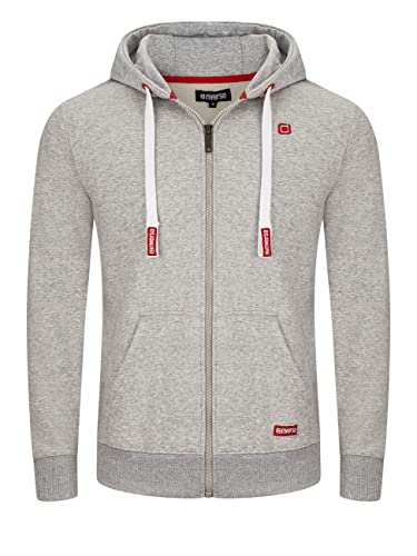 riverso Sweatjacke Herren mit Kapuze Reißverschluss Regular Fit RIVNoah Kapuzenjacke Hoodie Kapuzenpullover Grau M, Größe:M, Farbe:Grey Melange Standard 1 (23200) von riverso