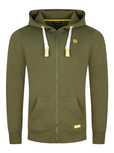 riverso Sweatjacke Herren mit Kapuze Reißverschluss Regular Fit RIVNoah Kapuzenjacke Hoodie Kapuzenpullover Grün M, Größe:M, Farbe:Ivy Green (12400) von riverso