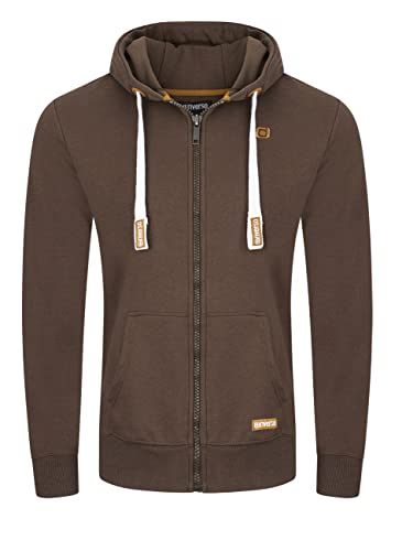 riverso Sweatjacke Herren mit Kapuze Reißverschluss Regular Fit RIVNoah Kapuzenjacke Hoodie Kapuzenpullover Braun XXL, Größe:XXL, Farbe:Dark Brown (21400) von riverso