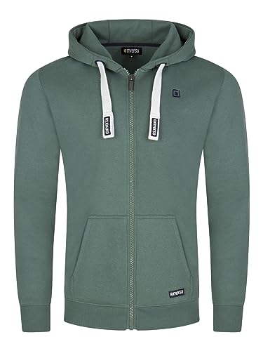 riverso Kapuzenjacke Herren Regular Fit RIVNoah Jacke Sportjacke Sweatjacke Basic Grün 3XL, Größe:3XL, Farbe:Forest Green von riverso