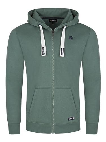 riverso Sweatjacke Herren mit Kapuze Reißverschluss Regular Fit RIVNoah Kapuzenjacke Hoodie Kapuzenpullover Grün M, Größe:M, Farbe:Forest Green von riverso