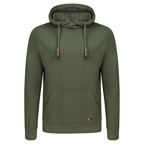 riverso Hoodie Herren Regular Fit RIVJulian Kapuzenpullover Pullover Cross-Over-Kragen Grün XXL, Größe:XXL, Farbe:Ivy Green von riverso