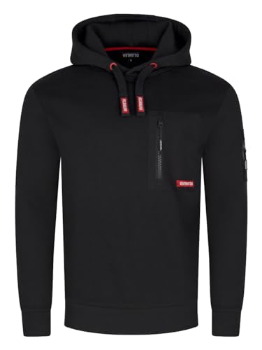 riverso Hoodie Herren Regular Fit RIVLasse Kapuzenpullover Pullover Brusttasche Schwarz M, Größe:M, Farbe:Black riverso Hoodie Herren Regular Fit RIVLasse Kapuzenpullover Pullover Brusttasche Schwarz M, Größe:M, Farbe:Black von riverso