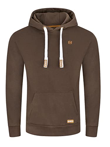 riverso Hoodie Herren Regular Fit RIVLinus Kapuzenpullover Pullover Sweatshirt Streetwear Braun 4XL, Größe:4XL, Farbe:Dark Brown (21400) von riverso