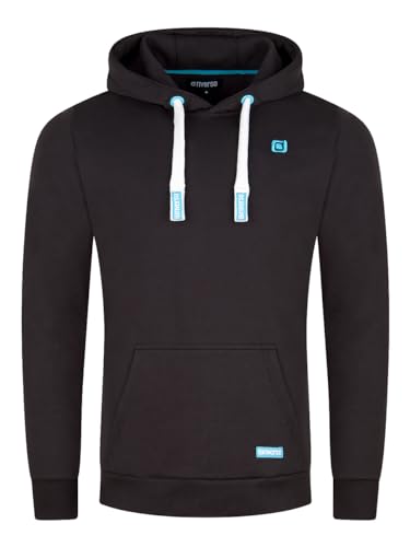 riverso Hoodie Herren Regular Fit RIVLinus Kapuzenpullover Pullover Sweater Schwarz L, Größe:L, Farbe:Black von riverso