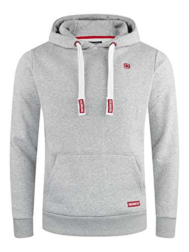 riverso Hoodie Herren Regular Fit RIVLinus Kapuzenpullover Pullover Sweater Grau L, Größe:L, Farbe:Grey 1 von riverso