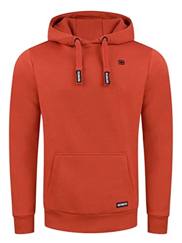 riverso Hoodie Herren Regular Fit RIVLinus Kapuzenpullover Pullover Sweater Rot 4XL, Größe:4XL, Farbe:Rusty Ochre Red (15401) von riverso