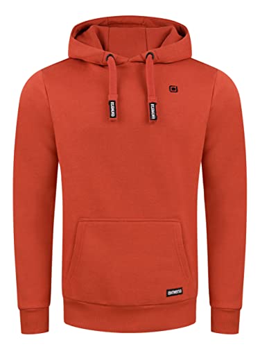 riverso Hoodie Herren Regular Fit RIVLinus Kapuzenpullover Pullover Sweatshirt Streetwear Rot 4XL, Größe:4XL, Farbe:Rusty Ochre Red (15401) von riverso