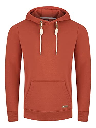 riverso Herren Kapuzenpullover RIVLuca Hoodie Sweatshirt Pullover Kapuze Kängurutaschen Regular Fit Einfarbig Baumwolle Rot 4XL, Größe:4XL, Farbe:Dark Red/Design 01 (15401) von riverso