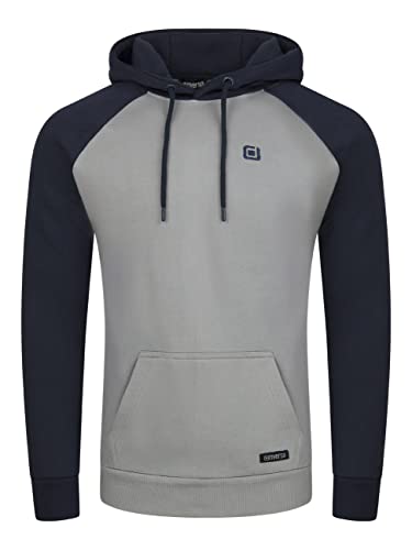 riverso Herren Kapuzenpullover RIVNino Hoodie Sweatshirt Pullover Kapuze Kängurutaschen Regular Fit Baumwolle Grau 3XL, Größe:3XL, Farbe:Dawn Grey von riverso