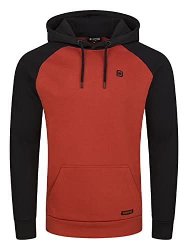 riverso Herren Kapuzenpullover RIVNino Hoodie Sweatshirt Pullover Kapuze Kängurutaschen Regular Fit Baumwolle Rot 3XL, Größe:3XL, Farbe:Rusty Ochre Red von riverso