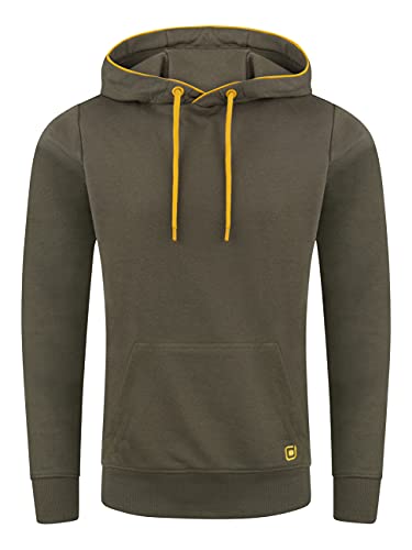 riverso Herren Kapuzenpullover RIVSandro Regular Fit Hoodie Tasche Pullover Streetwear Kapuze Langarm Sweatshirt Beige 3XL, Größe:3XL, Farbe:Ivy Green von riverso