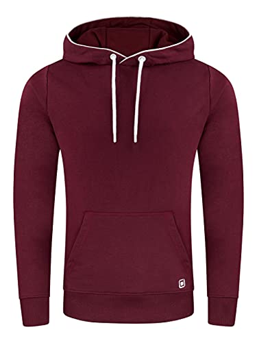 riverso Hoodie Herren Regular Fit RIVSandro Kapuzenpullover Pullover Beige 3XL, Größe:3XL, Farbe:Port Red von riverso