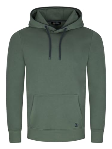 riverso Hoodie Herren Regular Fit RIVSandro Kapuzenpullover Pullover Beige M, Größe:M, Farbe:Forest Green von riverso