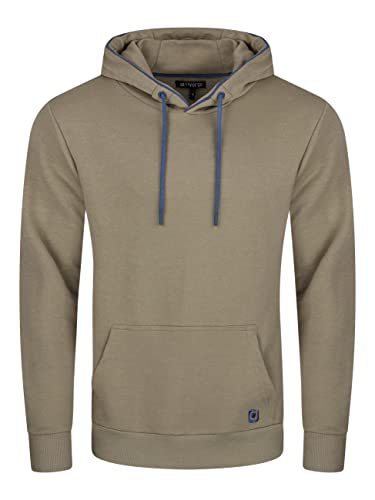 riverso Hoodie Herren Regular Fit RIVSandro Kapuzenpullover Pullover Beige M, Größe:M, Farbe:String Beige von riverso